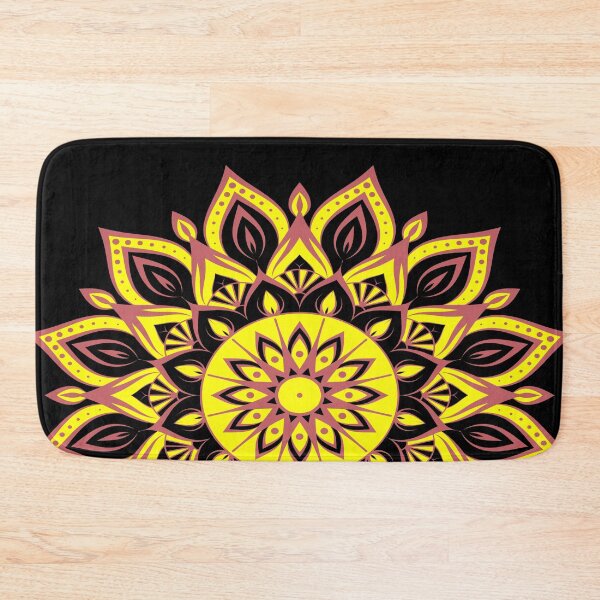 Item preview, Yellow Trippy Indian  Mandala Flower -beautiful mandala-paisley mandala designed and sold by Tamas Das.