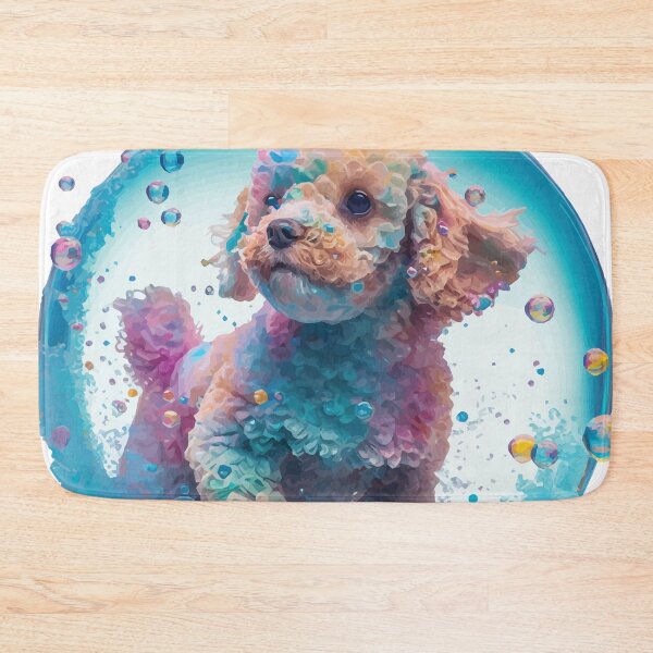 Item preview, A Golded Cavapoo Puppy Floats in a Blue Bubble - Animals in Vibrant Color designed and sold by GVRDesign.