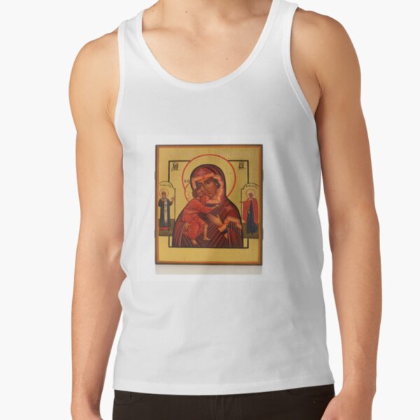 Russian Icon of the Mother of God Feodorowskaya with Saints Tank Top
