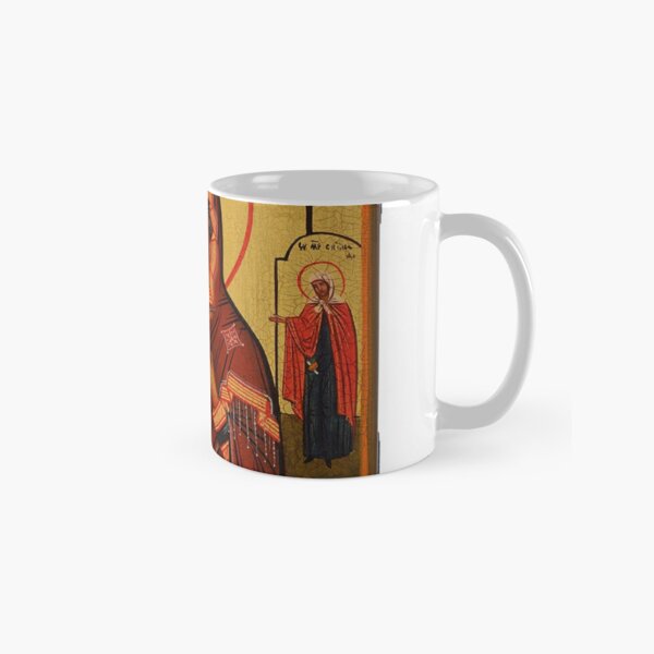 Russian Icon of the Mother of God Feodorowskaya with Saints Classic Mug