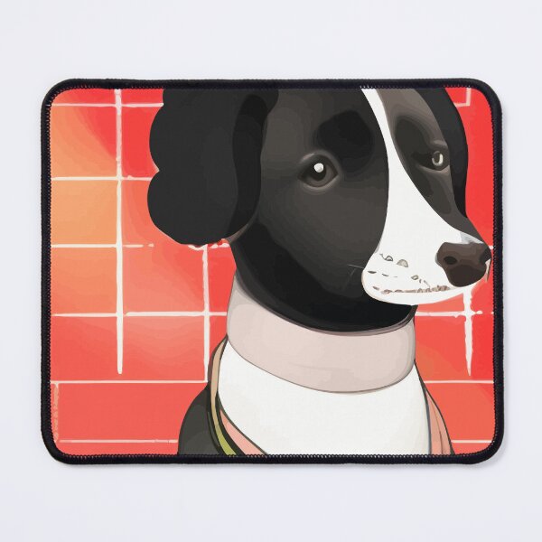 Item preview, Cute Dog Portrait on Red Background designed and sold by ArtisticAllure1.