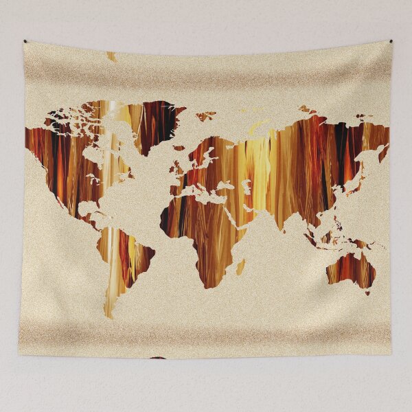 Item preview, Earthy Glow World Map Beautiful Planet designed and sold by Irina Sztukowski.