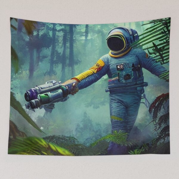 Item preview, Astronaut Armed and Exploring The Forest designed and sold by Space-Wear.
