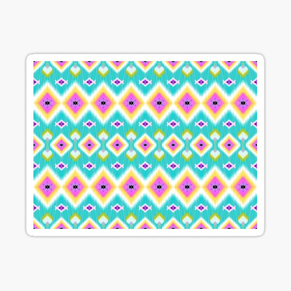 Item preview, ikat style bright colored flowers designed and sold by Muemai88.