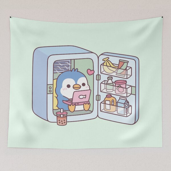 Item preview, Cute Penguin Chilling In Fridge designed and sold by rustydoodle.