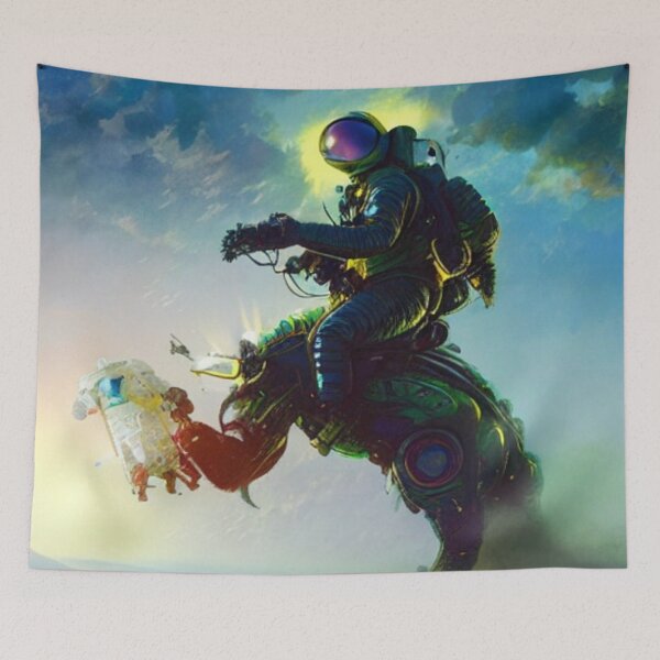 Item preview, Astronaut Riding a Robotic Dog designed and sold by Space-Wear.