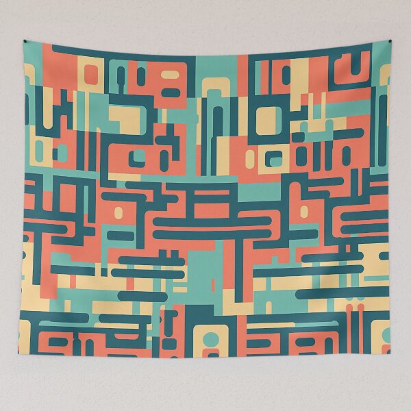 Item preview, Vibrant abstract perspective - Abstract Mindset Seamless Pattern designed and sold by nelloryn.