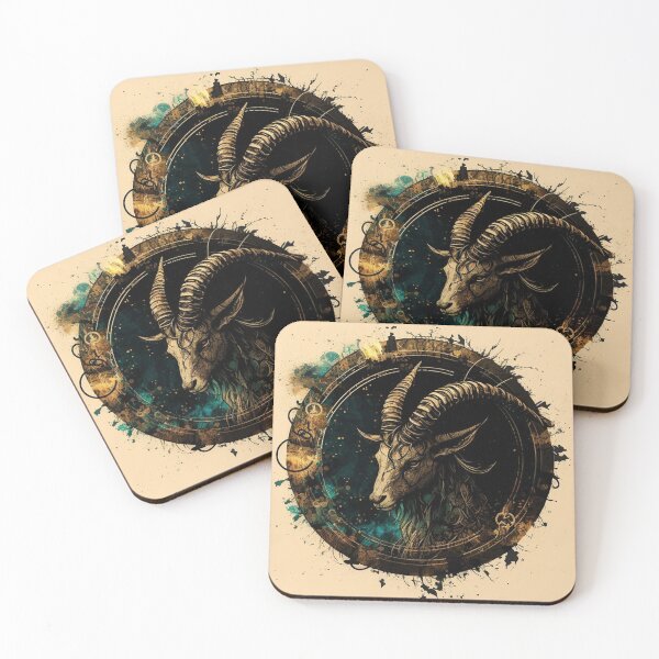 Item preview, Steampunk Astrology (Capricorn) #3 - Sticker and T-Shirt Design designed and sold by MindAsylum.