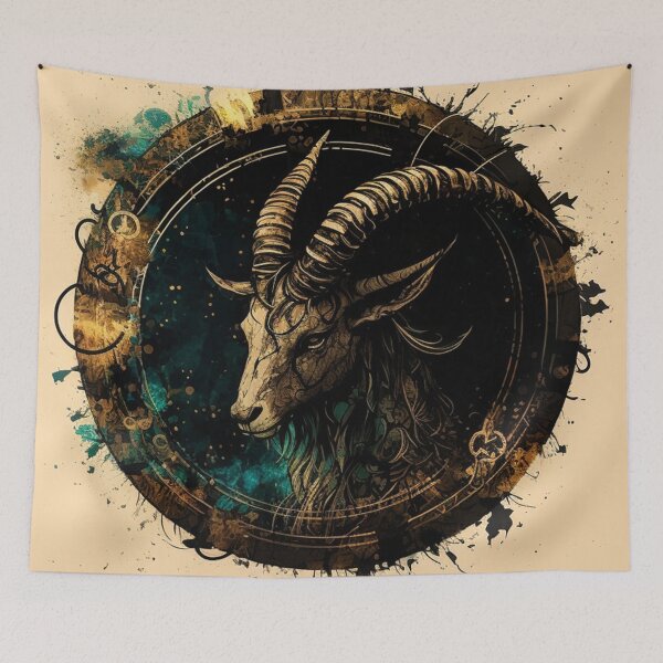 Item preview, Steampunk Astrology (Capricorn) #3 - Sticker and T-Shirt Design designed and sold by MindAsylum.