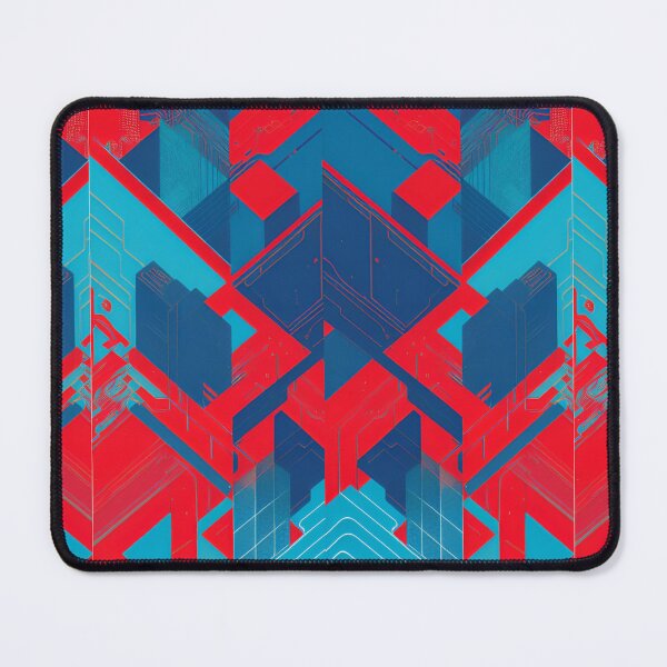 Item preview, Red and Blue Pattern Abstract  designed and sold by Akashdigiart.