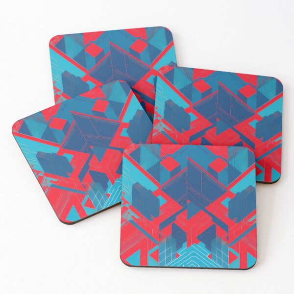 Item preview, Red and Blue Pattern Abstract  designed and sold by Akashdigiart.