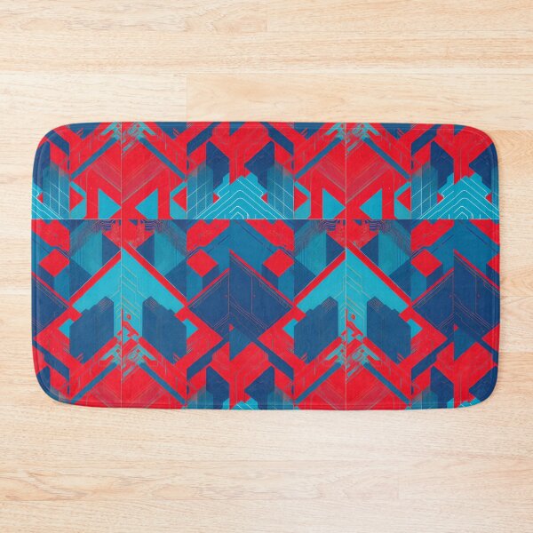Item preview, Red and Blue Pattern Abstract  designed and sold by Akashdigiart.