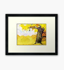 Calvin and Hobbes - Fall Break Framed Print