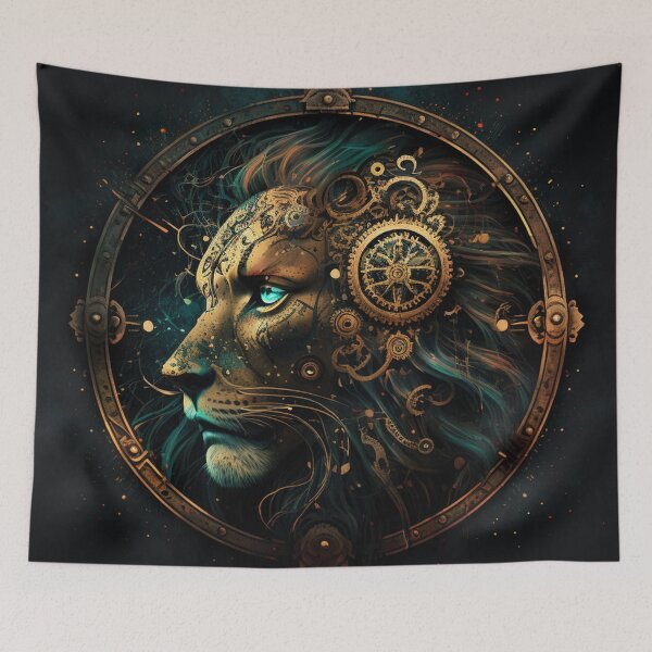Item preview, Steampunk Astrology (Leo) #4 - Sticker and T-Shirt Design designed and sold by MindAsylum.