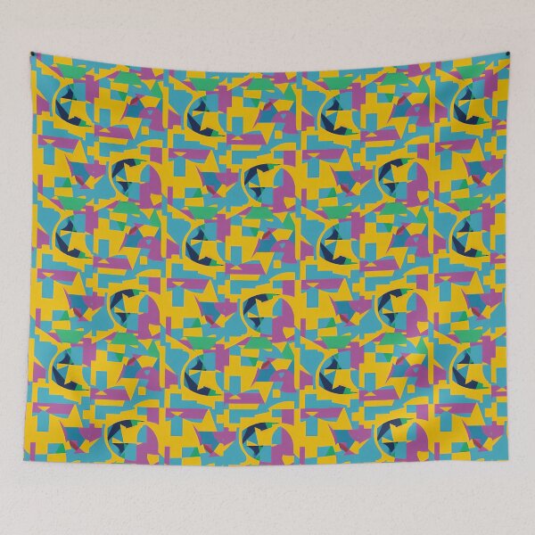 Item preview, Yellow, pink and Blue Pattern Abstract  designed and sold by Akashdigiart.