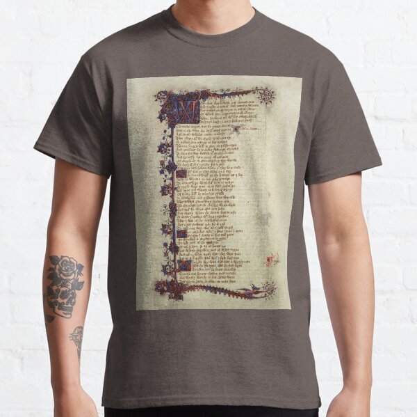 Ellesmere Chaucer - Canterbury Tales General Prologue Classic T-Shirt