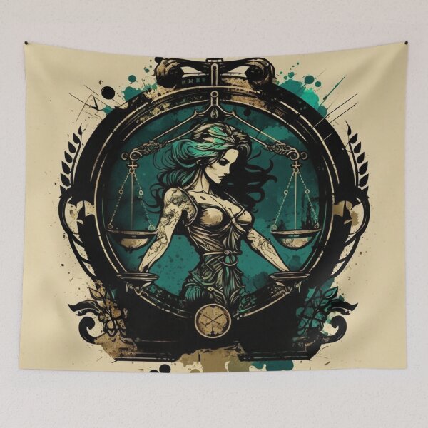 Item preview, Steampunk Astrology (Libra) #3 - Sticker and T-Shirt Design designed and sold by MindAsylum.