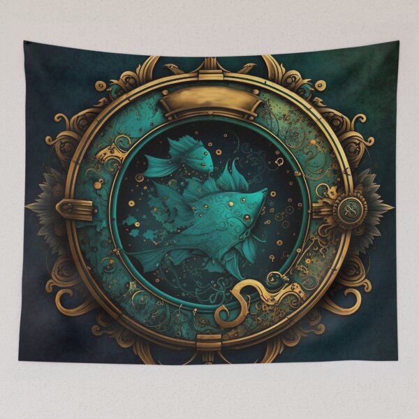 Item preview, Steampunk Astrology (Pisces) #3 - Sticker and T-Shirt Design designed and sold by MindAsylum.
