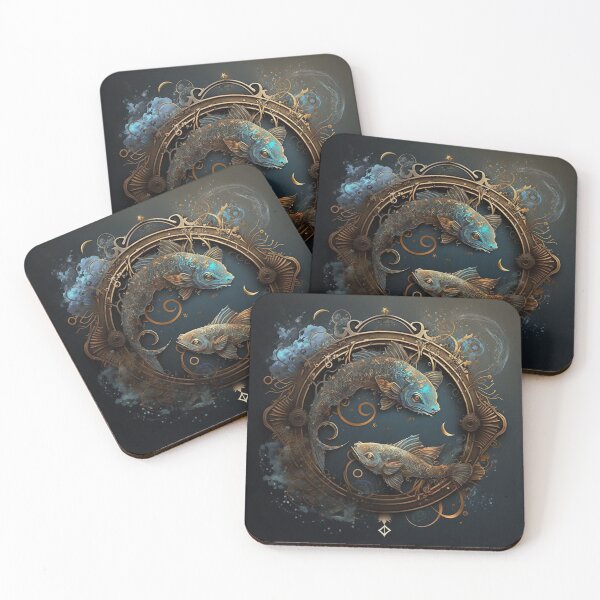 Item preview, Steampunk Astrology (Pisces) #4 - Sticker and T-Shirt Design designed and sold by MindAsylum.