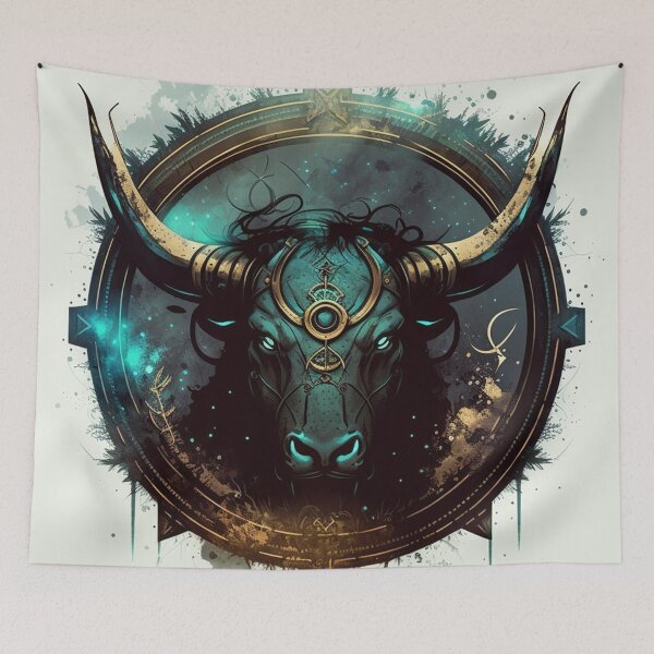 Item preview, Steampunk Astrology (Taurus) #3 - Sticker and T-Shirt Design designed and sold by MindAsylum.