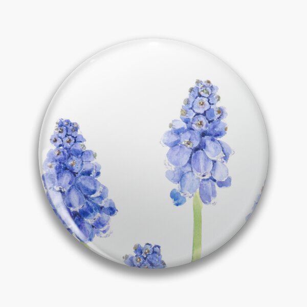 Item preview, blue grape hyacinth watercolor 2023 hand painted  designed and sold by SelenePaintings .