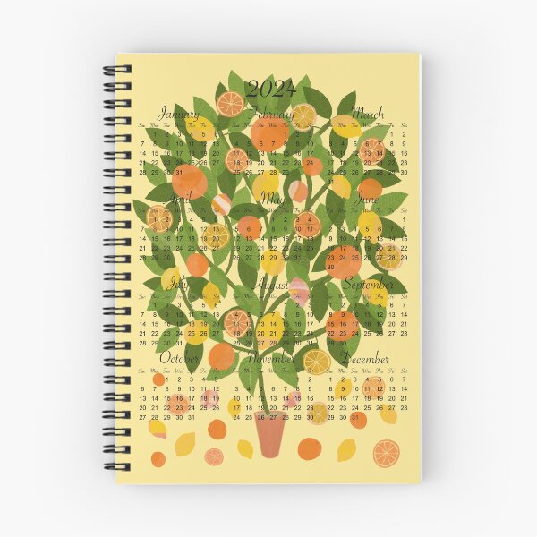 Item preview, 2024 Bright Citrus Wall Calendar designed and sold by KizzyW.