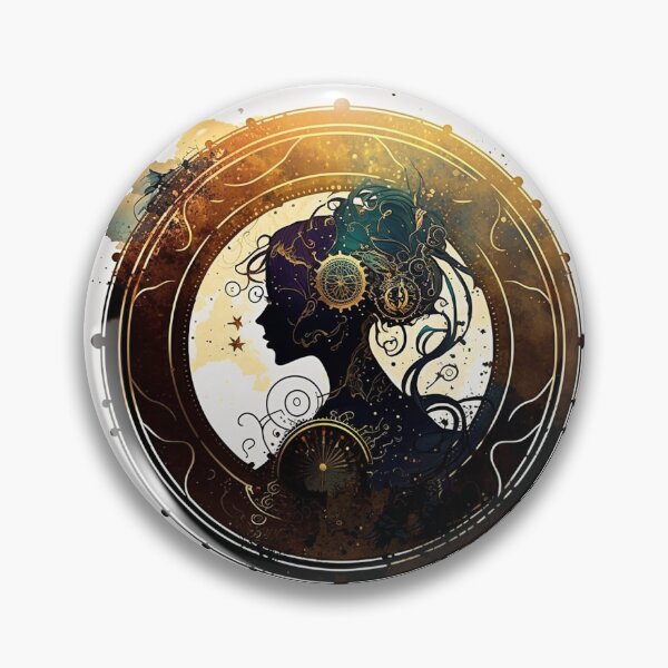 Item preview, Steampunk Astrology (Virgo) #4 - Sticker and T-Shirt Design designed and sold by MindAsylum.