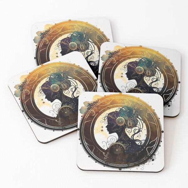 Item preview, Steampunk Astrology (Virgo) #4 - Sticker and T-Shirt Design designed and sold by MindAsylum.
