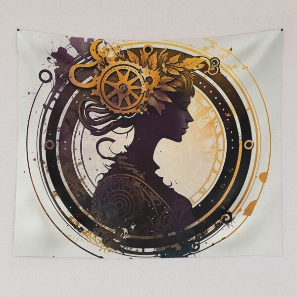 Item preview, Steampunk Astrology (Virgo) #5 - Sticker and T-Shirt Design designed and sold by MindAsylum.