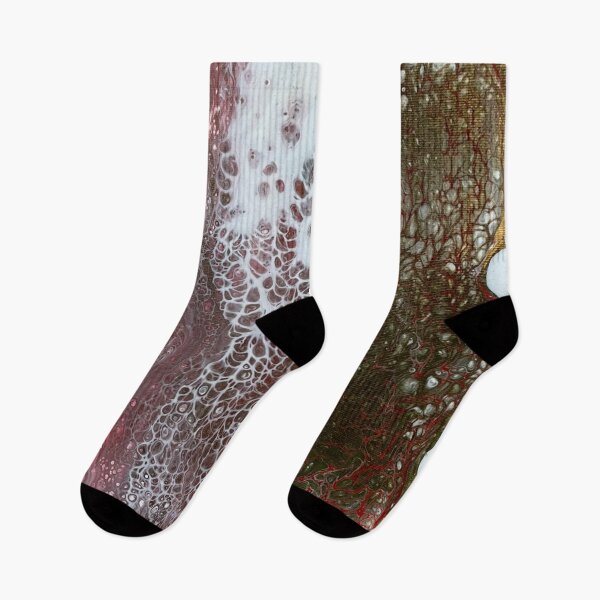 Item preview, "Columnas" Acrílico Pour Rojo Oro Blanco designed and sold by Acrylic-Pink.