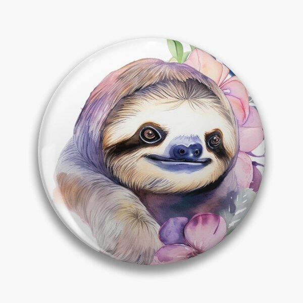 Item preview, "Playful Watercolor Sloth" designed and sold by zzz888.