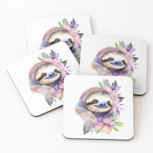 Item preview, "Playful Watercolor Sloth" designed and sold by zzz888.