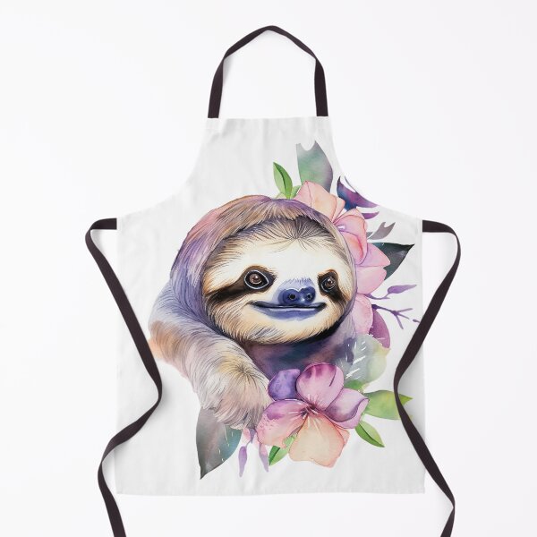 Aperçu de l'œuvre "Playful Watercolor Sloth" créée et vendue par zzz888.