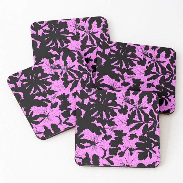 Item preview, Pink And Black Foliage | Repeating Leaf Pattern designed and sold by TMBTM.