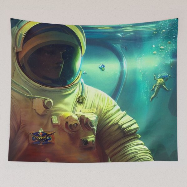 Item preview, Female Astronaut Underwater designed and sold by Space-Wear.