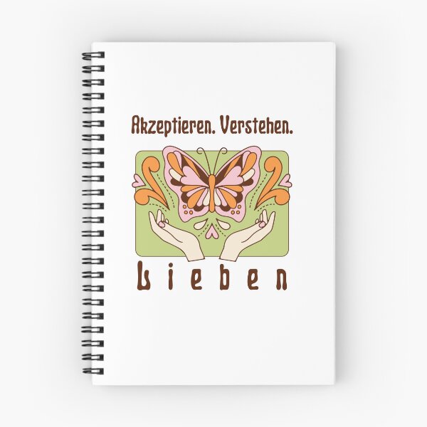 Item preview, "Akzeptieren. Verstehen. Lieben."  Cute Design With Butterfly Illustration designed and sold by RM-Journey.