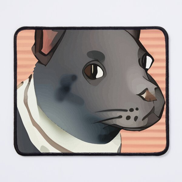 Item preview, Cute Dog Portrait on Orange Striped Background designed and sold by ArtisticAllure1.