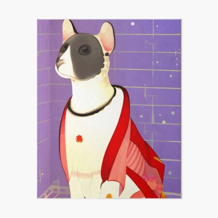 Item preview, Cool Dog Portrait on Purple Background designed and sold by ArtisticAllure1.