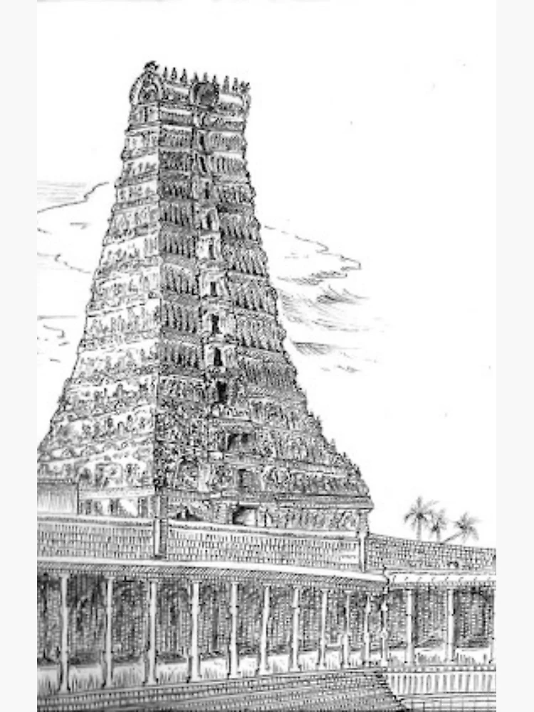 My hand-sketch of temple design. Art meets heritage. | Nithin Narayanan  posted on the topic | LinkedIn