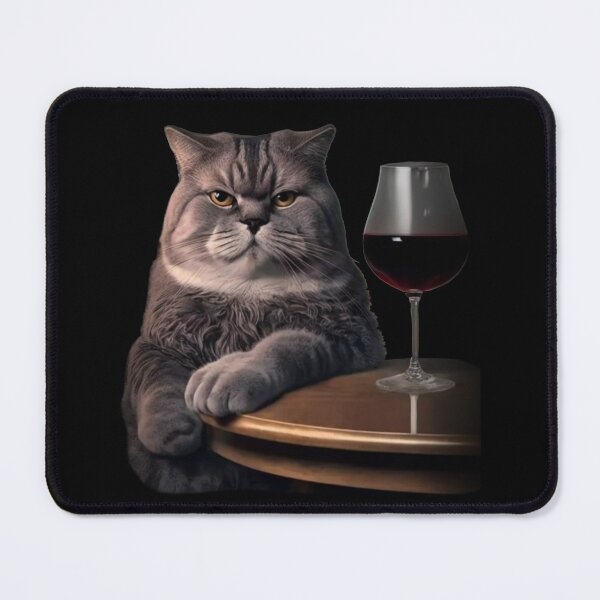 Item preview, Cat and wine designed and sold by Justsweetdesign.