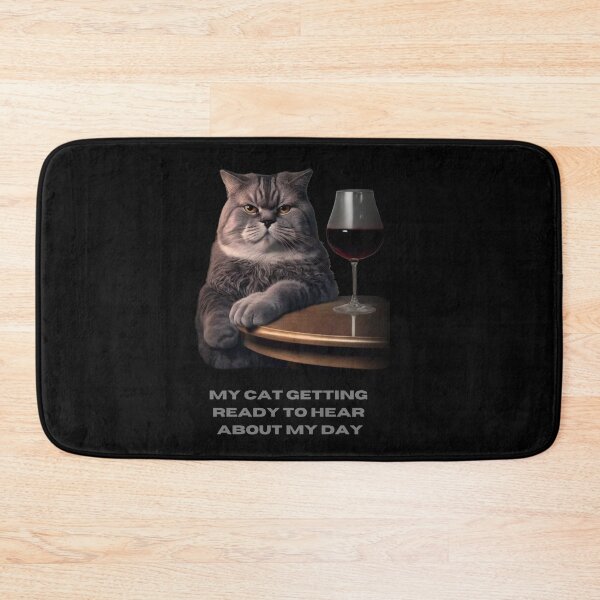 Item preview, Cat and wine designed and sold by Justsweetdesign.