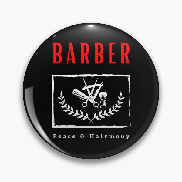 Item preview, Barber Peace and Hairmony funny motivational design designed and sold by DigitalMagShop.