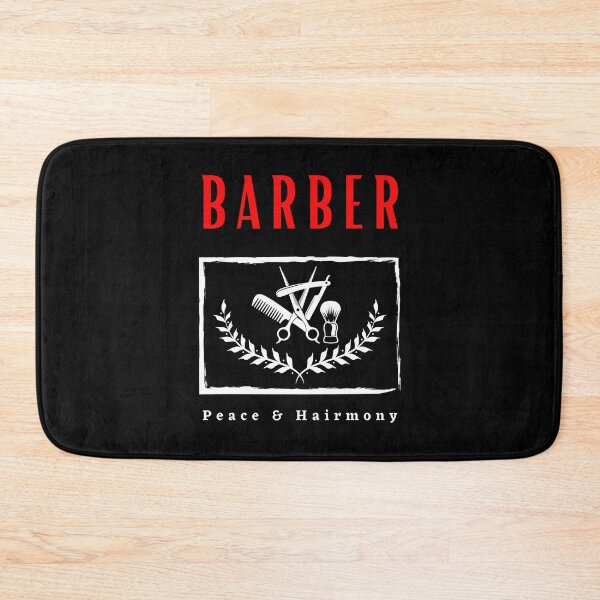 Item preview, Barber Peace and Hairmony funny motivational design designed and sold by DigitalMagShop.