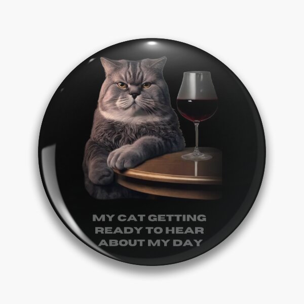 Item preview, Cat and wine designed and sold by Justsweetdesign.