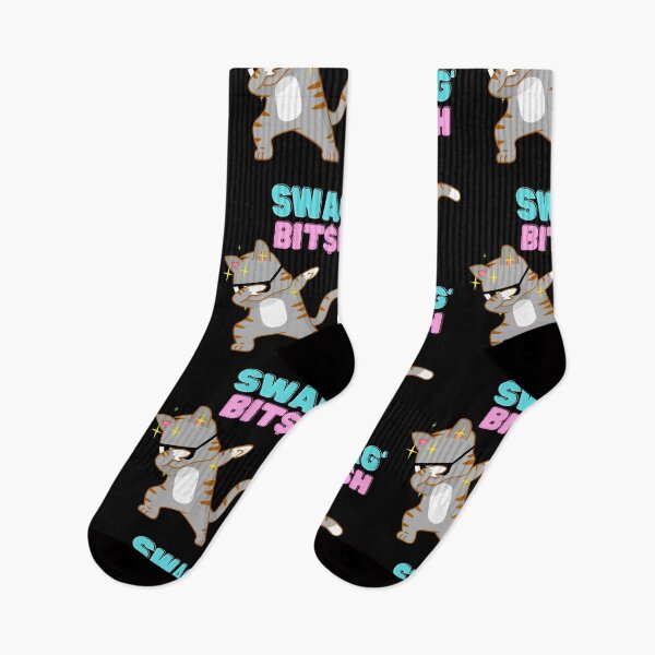 Item preview, Swag Bit$h Funny Dabbing Cat designed and sold by mkzmerch.