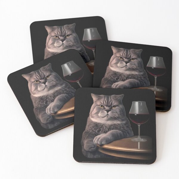Item preview, Cat and wine designed and sold by Justsweetdesign.
