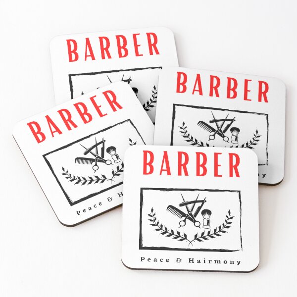 Item preview,  Barber Peace and Hairmony funny motivational design designed and sold by DigitalMagShop.