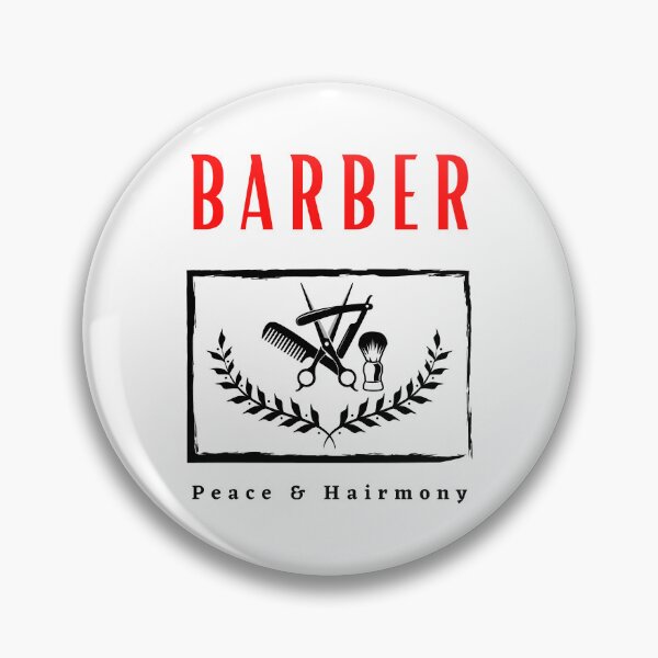 Item preview,  Barber Peace and Hairmony funny motivational design designed and sold by DigitalMagShop.