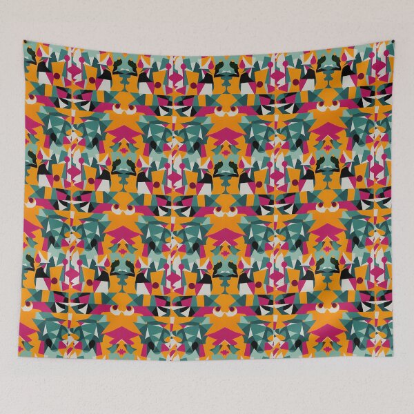 Item preview, Yellow, pink and Blue Pattern Abstract  designed and sold by Akashdigiart.