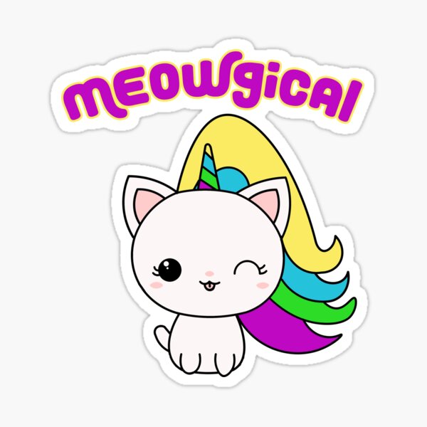 PET ME - Cute Wink Unicorn' Sticker